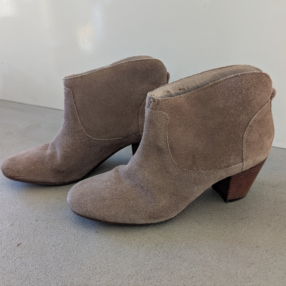H By Hudson Women's Kiver Tan Suede Leather Boho Ankle Boots Bootie Size 39 / 8